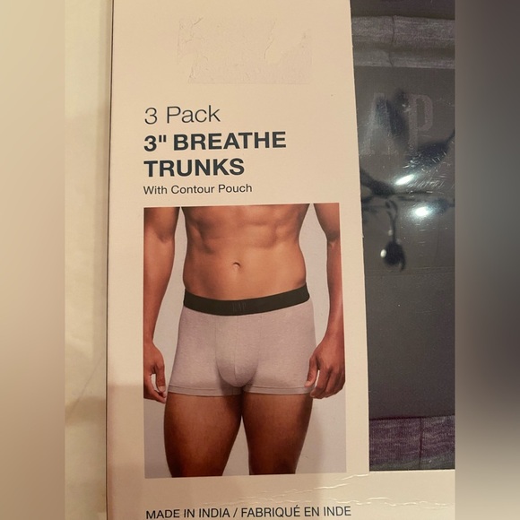 NWT GAP Men’s 3 Pack Contour Pouch 3" Breathe Boxer Briefs Trunks Size Medium - Picture 2 of 5